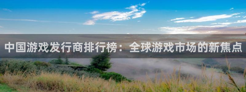 bg大游官网注册平台：中国游戏发行商排行榜：全球游戏市场的新焦点